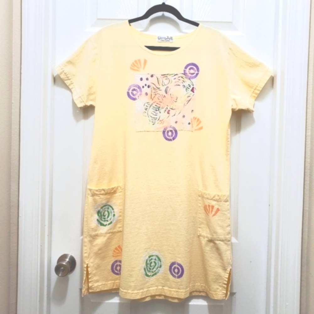 Crazy Fish Shift Dress Sz L